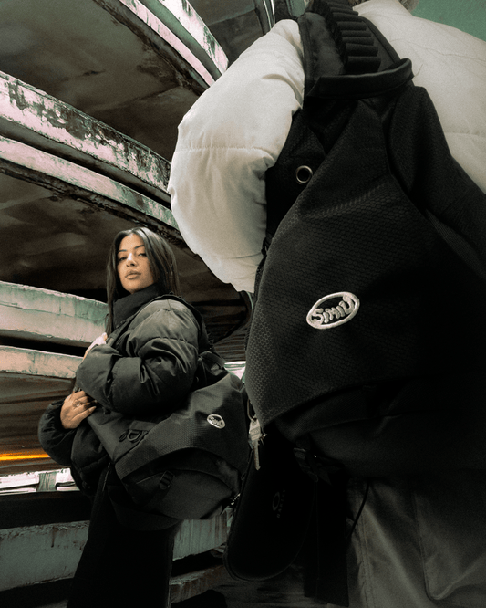 BLACK IN BLACK SLING BAG